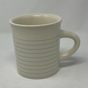Fishs Eddy mug notebook memo paper 12 oz cream